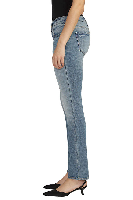 Silver Jeans Mid Rise Curvy Fit Suki Straight In Indigo-Jeans-Silver Jeans-Deja Nu Boutique, Women's Fashion Boutique in Lampasas, Texas