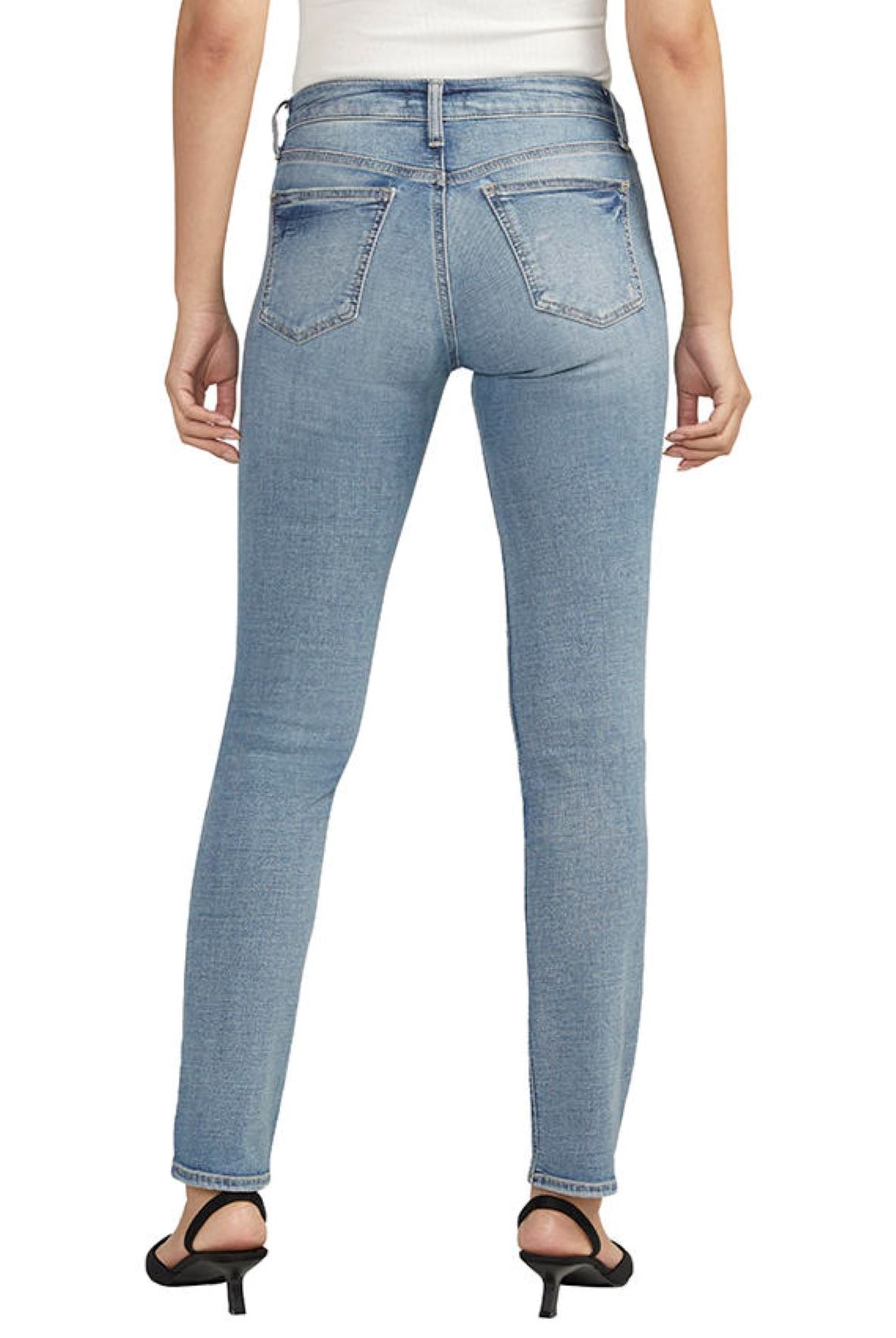 Silver Jeans Mid Rise Curvy Fit Suki Straight In Indigo-Jeans-Silver Jeans-Deja Nu Boutique, Women's Fashion Boutique in Lampasas, Texas