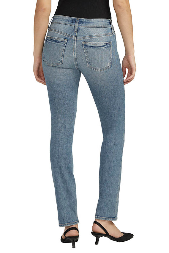 Silver Jeans Mid Rise Curvy Fit Suki Straight In Indigo-Jeans-Silver Jeans-Deja Nu Boutique, Women's Fashion Boutique in Lampasas, Texas