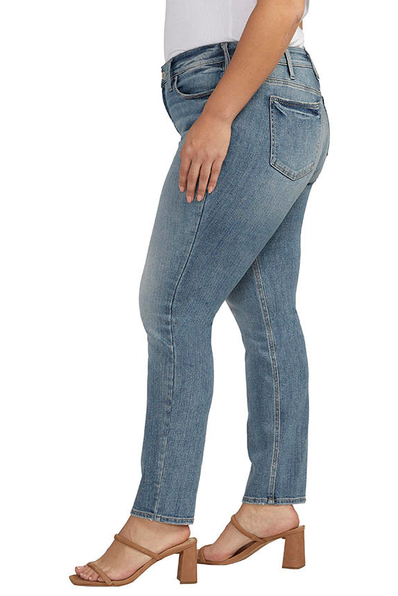 Silver Jeans Mid Rise Curvy Fit Suki Straight Plus-Curvy/Plus Jeans-Silver Jeans-Deja Nu Boutique, Women's Fashion Boutique in Lampasas, Texas