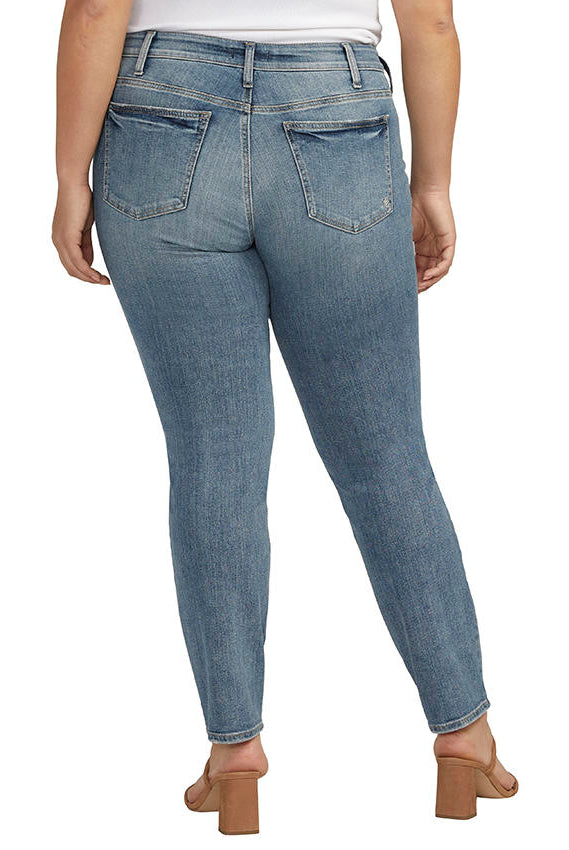 Silver Jeans Mid Rise Curvy Fit Suki Straight Plus-Curvy/Plus Jeans-Silver Jeans-Deja Nu Boutique, Women's Fashion Boutique in Lampasas, Texas