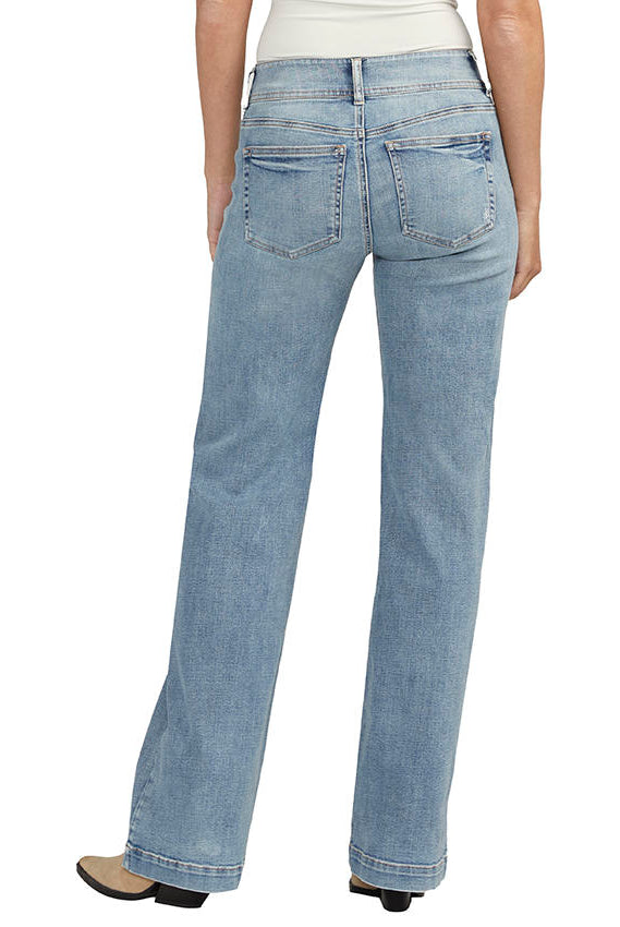 Silver Jeans Mid Rise Curvy Fit Suki Trouser In Indigo 33”-Jeans-Silver Jeans-Deja Nu Boutique, Women's Fashion Boutique in Lampasas, Texas