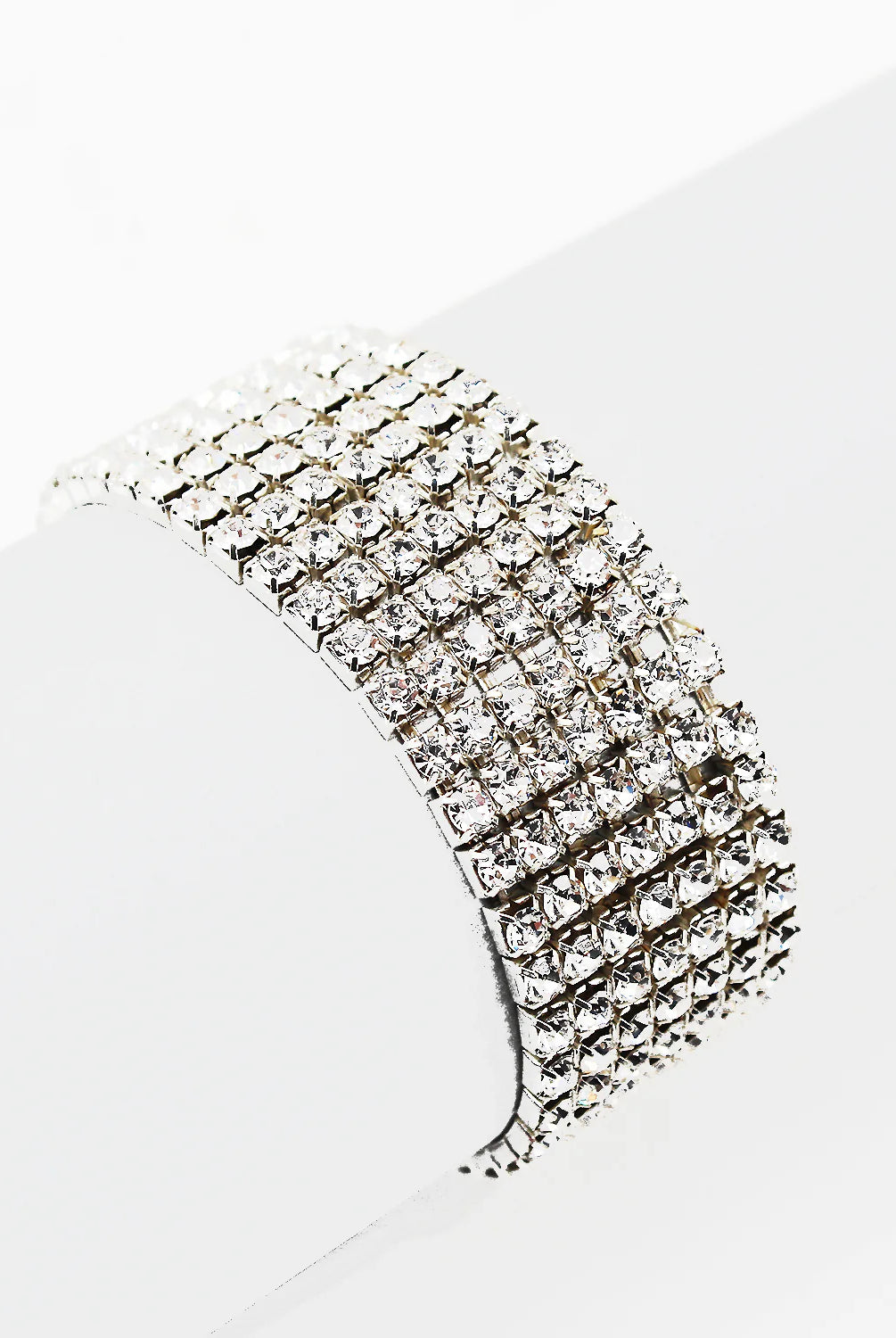 Silver Rhinestone Stretch Bracelet-Bracelets-Deja Nu Tx-Deja Nu Boutique, Women's Fashion Boutique in Lampasas, Texas
