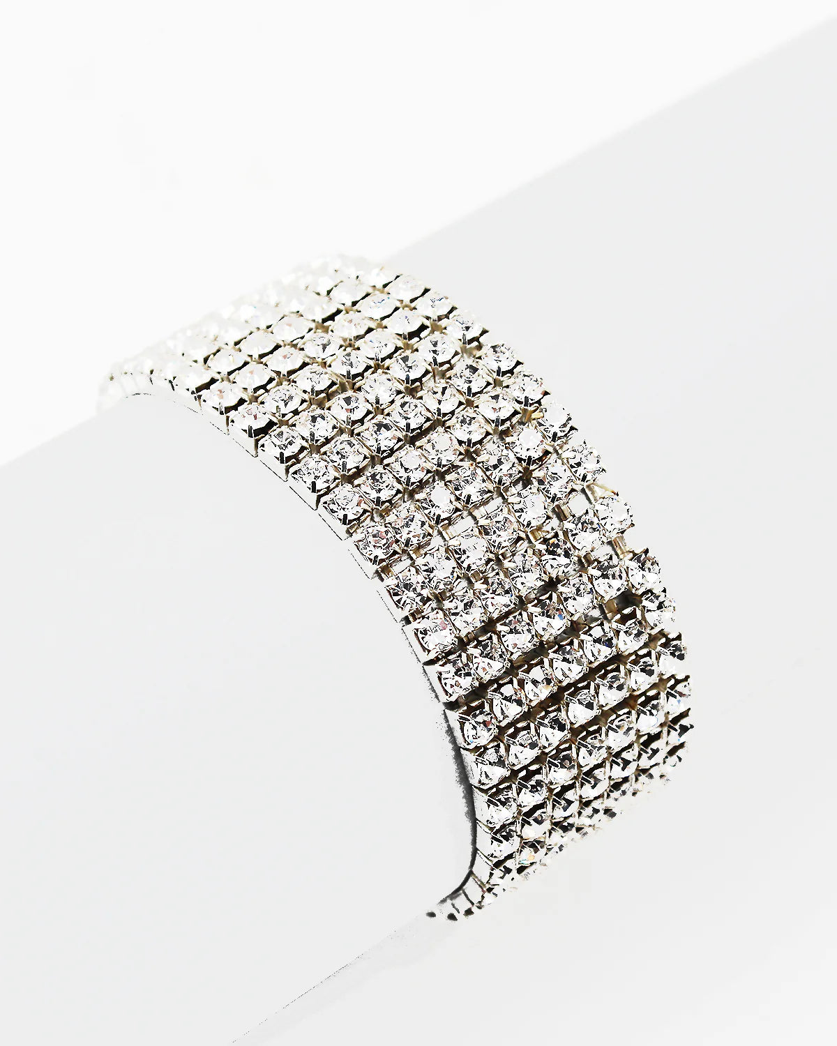 Silver Rhinestone Stretch Bracelet-Bracelets-Deja Nu Tx-Deja Nu Boutique, Women's Fashion Boutique in Lampasas, Texas