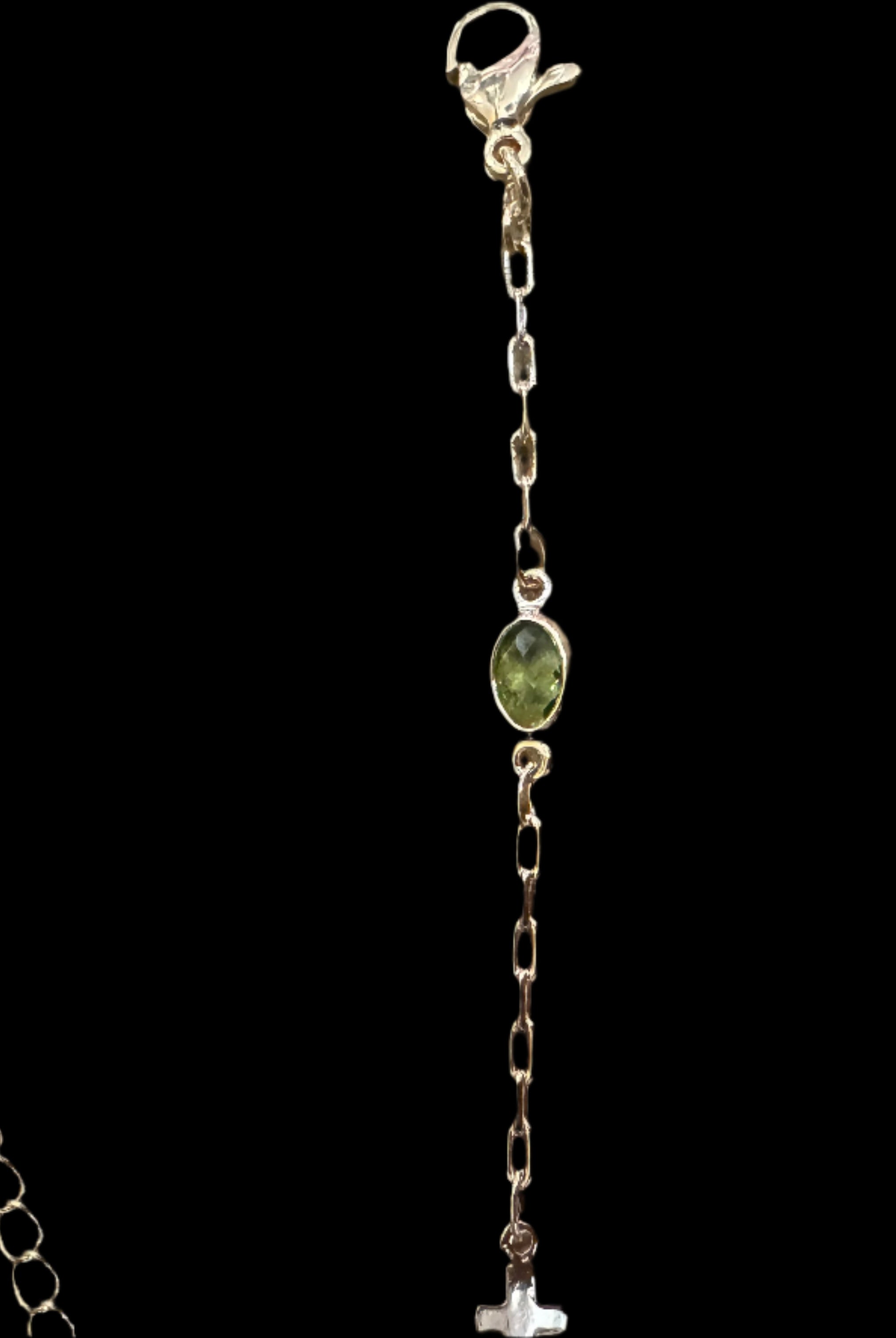 Simply Jewels Handmade Gold Cross Bracelet with Multi-Color CZ Charms-Bracelets-Simply Jewels-Deja Nu Boutique, Women's Fashion Boutique in Lampasas, Texas