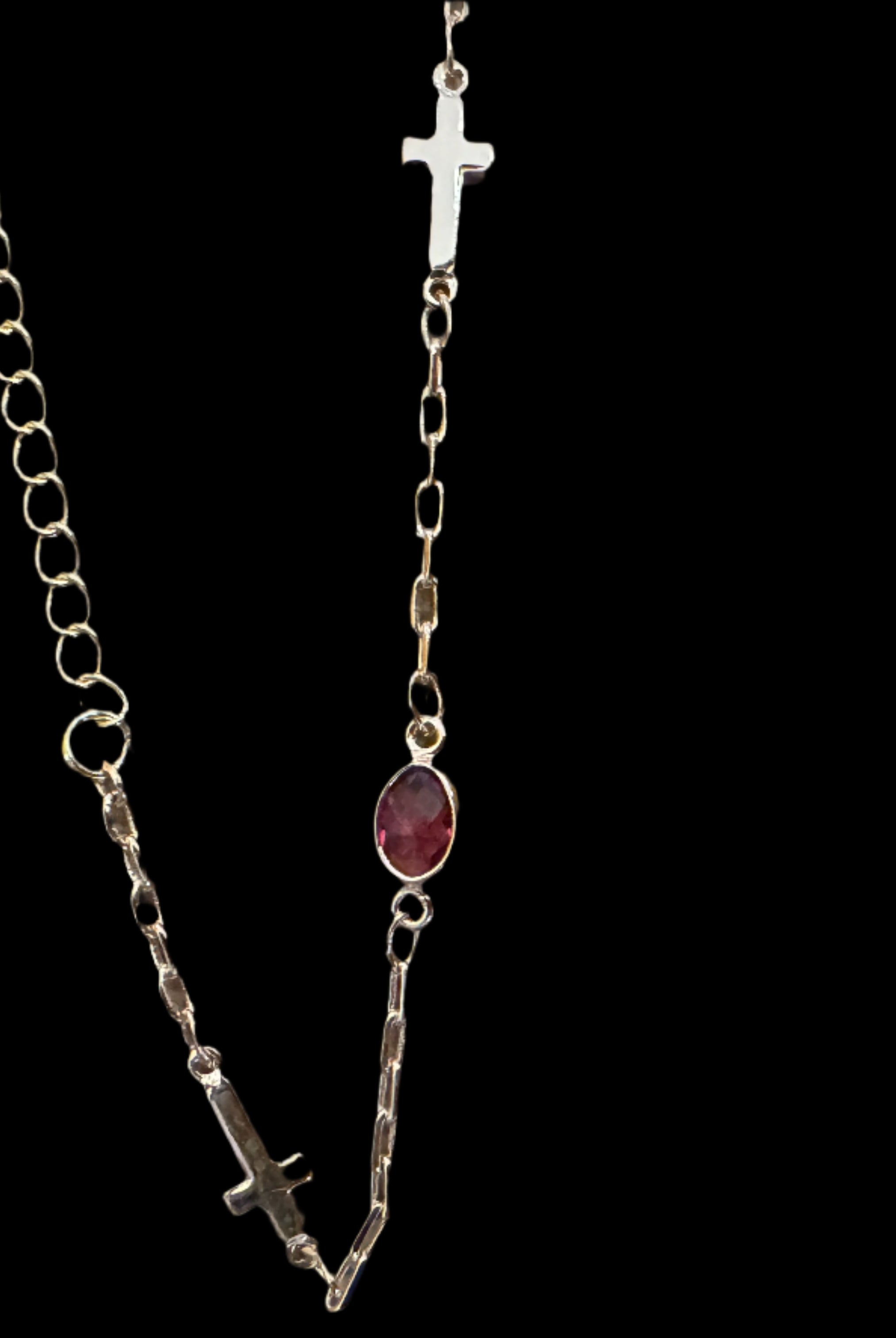 Simply Jewels Handmade Gold Cross Bracelet with Multi-Color CZ Charms-Bracelets-Simply Jewels-Deja Nu Boutique, Women's Fashion Boutique in Lampasas, Texas