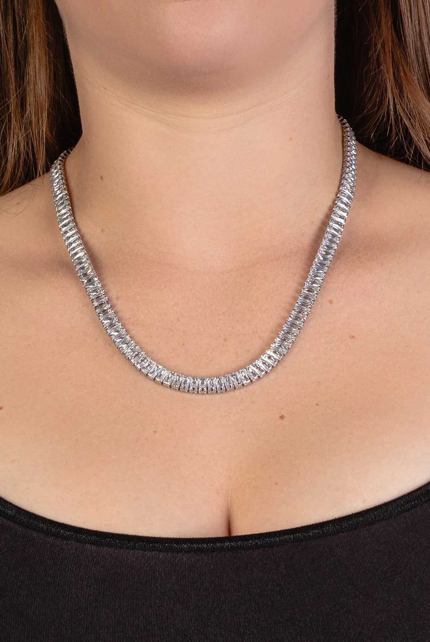 Sparkling Crystal Necklace In Gold or Silver-Necklaces-Deja Nu Tx-Deja Nu Boutique, Women's Fashion Boutique in Lampasas, Texas