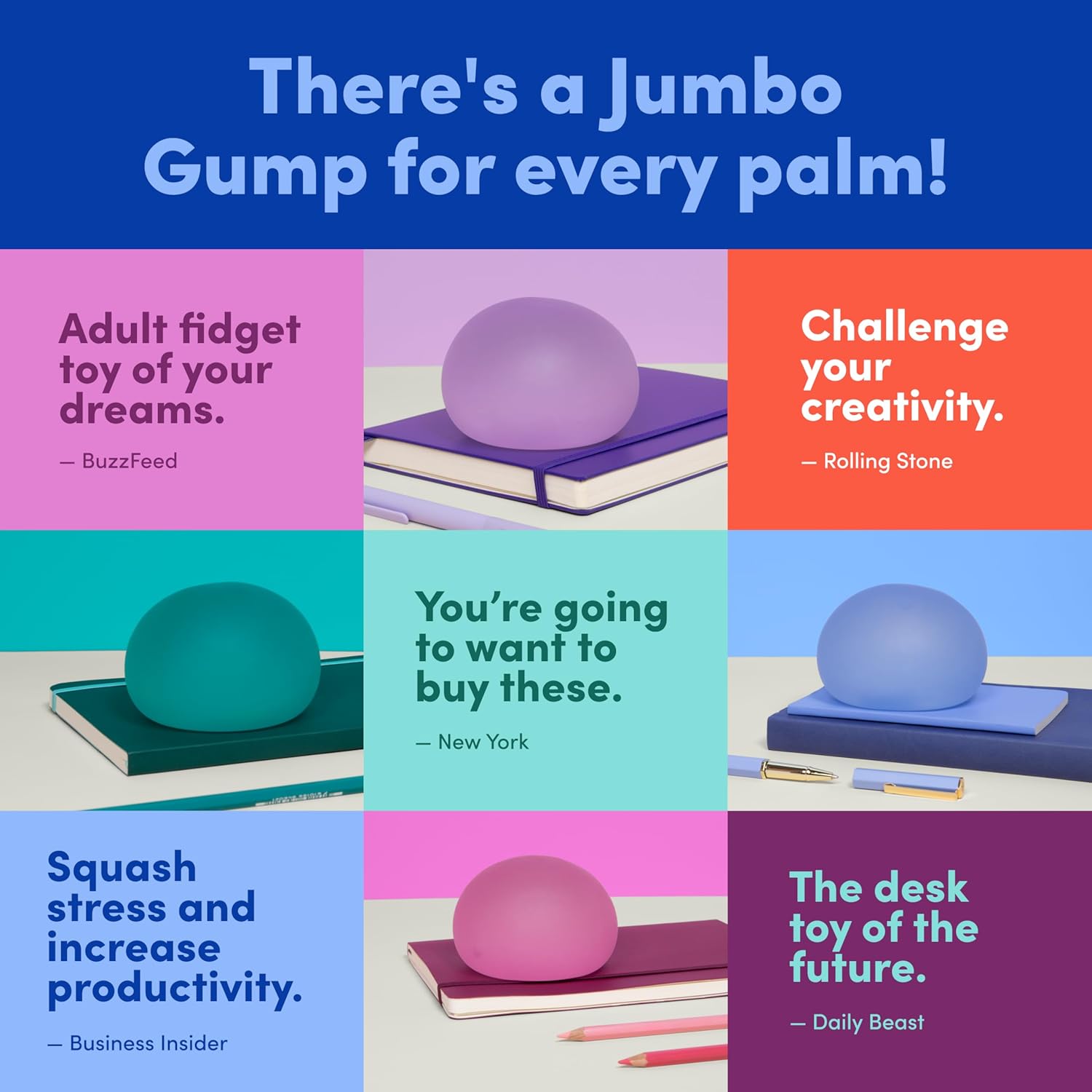 Speks Gump Jumbo Memory Gel Stress Ball | Sensory Fidget Toy-Fidget & Sensory Toys-SPEKS-Deja Nu Boutique, Women's Fashion Boutique in Lampasas, Texas