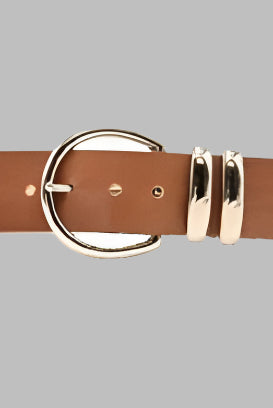 Streets Ahead Light Mocha Italian Leather Belt with Silver Buckle 32606-Belts-Streets Ahead-Deja Nu Boutique, Women's Fashion Boutique in Lampasas, Texas