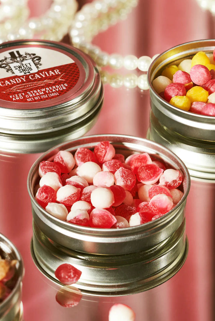 Sweet Snob Candy Caviar Strawberry & Cream Tin, 2oz-candy-Sweet Snob-Deja Nu Boutique, Women's Fashion Boutique in Lampasas, Texas