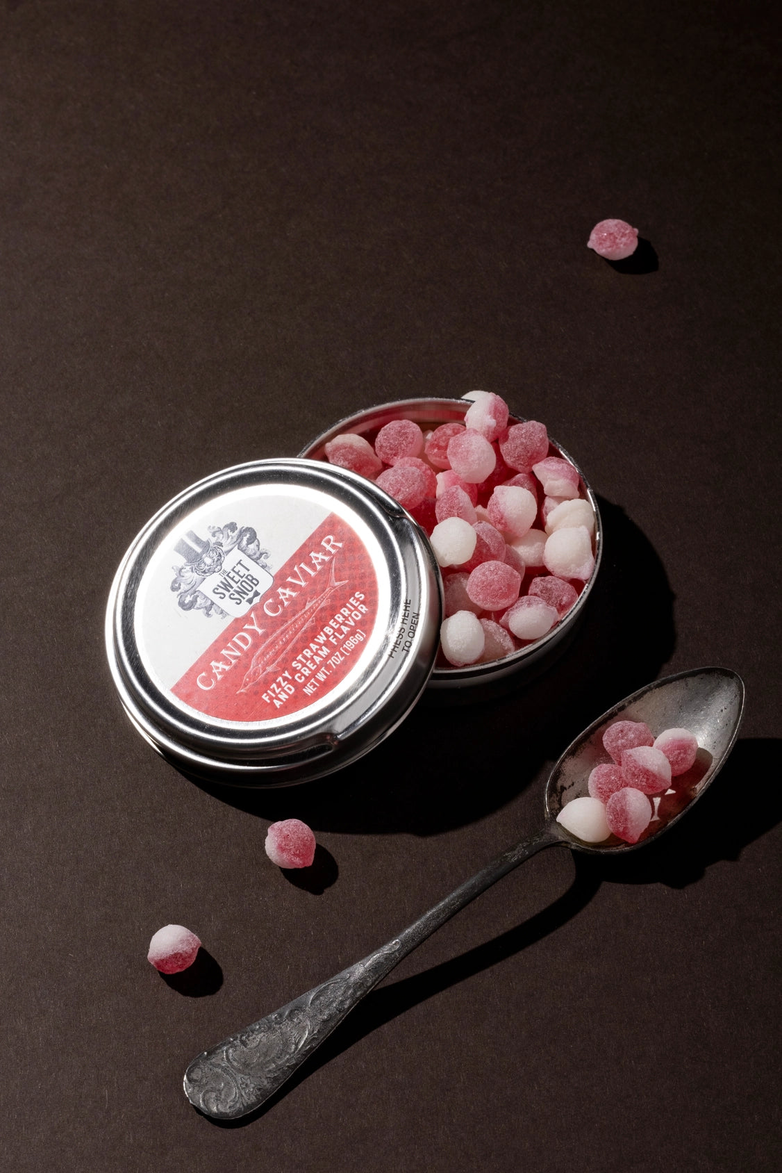 Sweet Snob Candy Caviar Strawberry & Cream Tin, 2oz-candy-Sweet Snob-Deja Nu Boutique, Women's Fashion Boutique in Lampasas, Texas