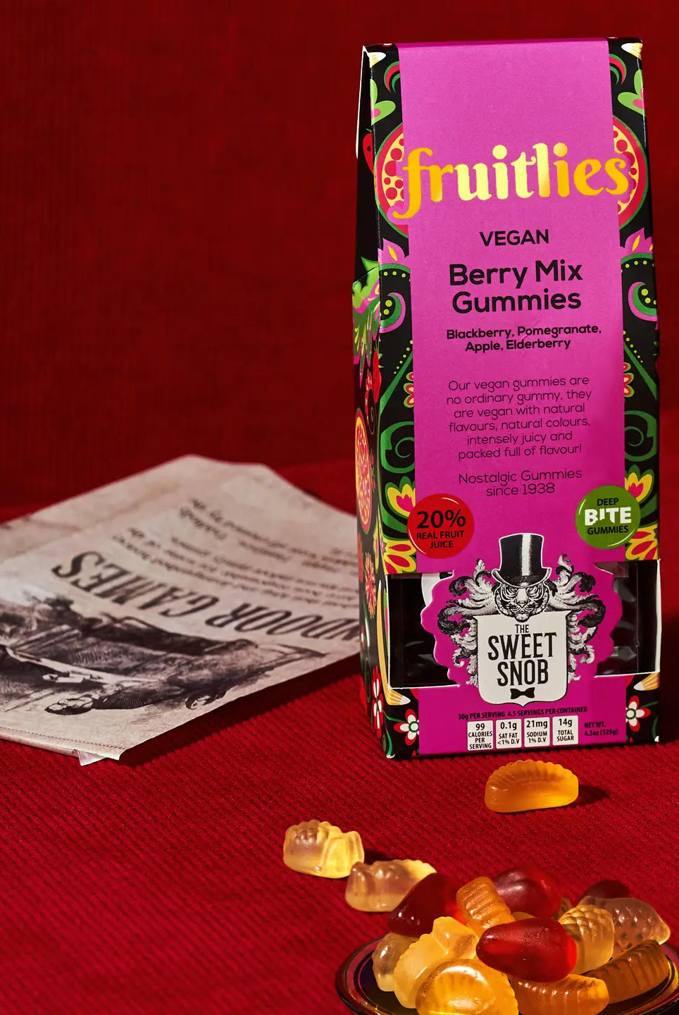 Sweet Snob FRUITLIES Mixed Fruit Vegan Gummies Made with 20% Real Fruit Juice, 4.5oz-candy-Sweet Snob-Deja Nu Boutique, Women's Fashion Boutique in Lampasas, Texas