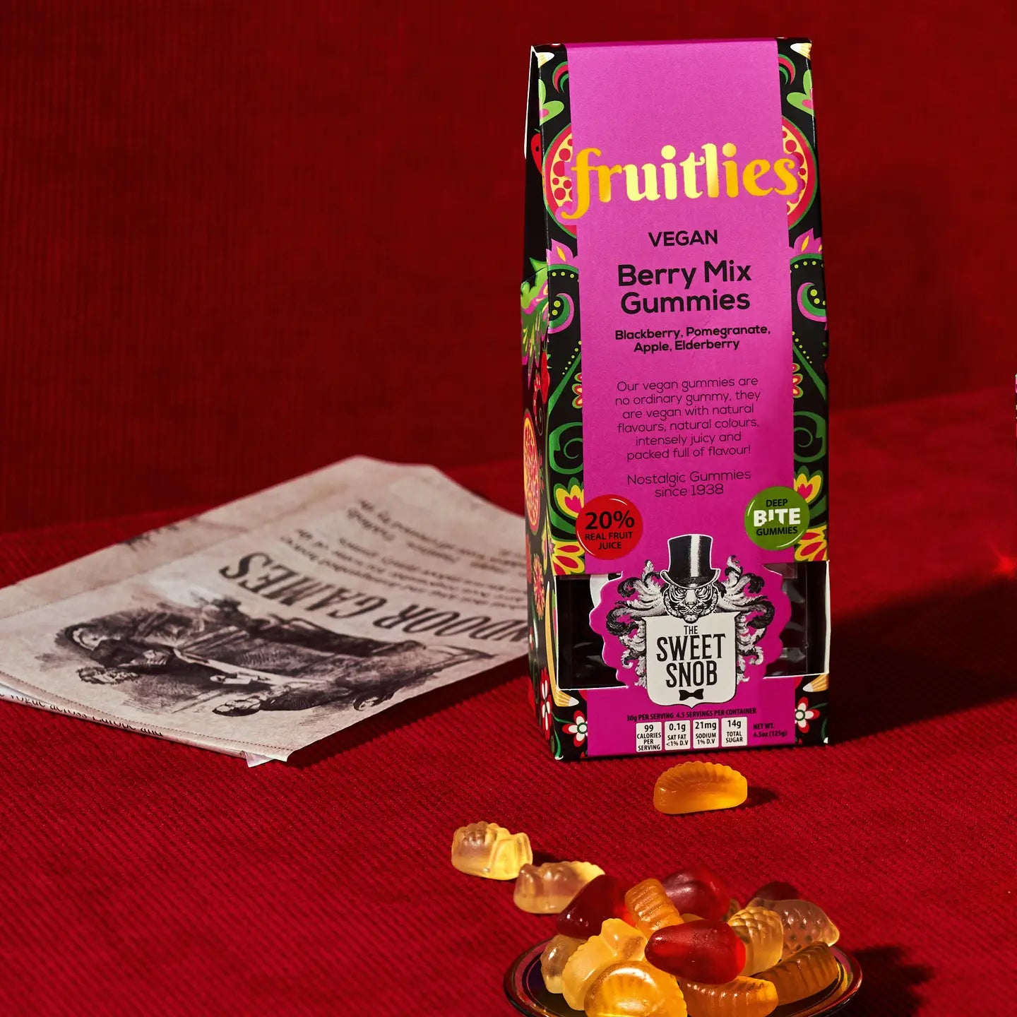 Sweet Snob FRUITLIES Mixed Fruit Vegan Gummies Made with 20% Real Fruit Juice, 4.5oz-candy-Sweet Snob-Deja Nu Boutique, Women's Fashion Boutique in Lampasas, Texas