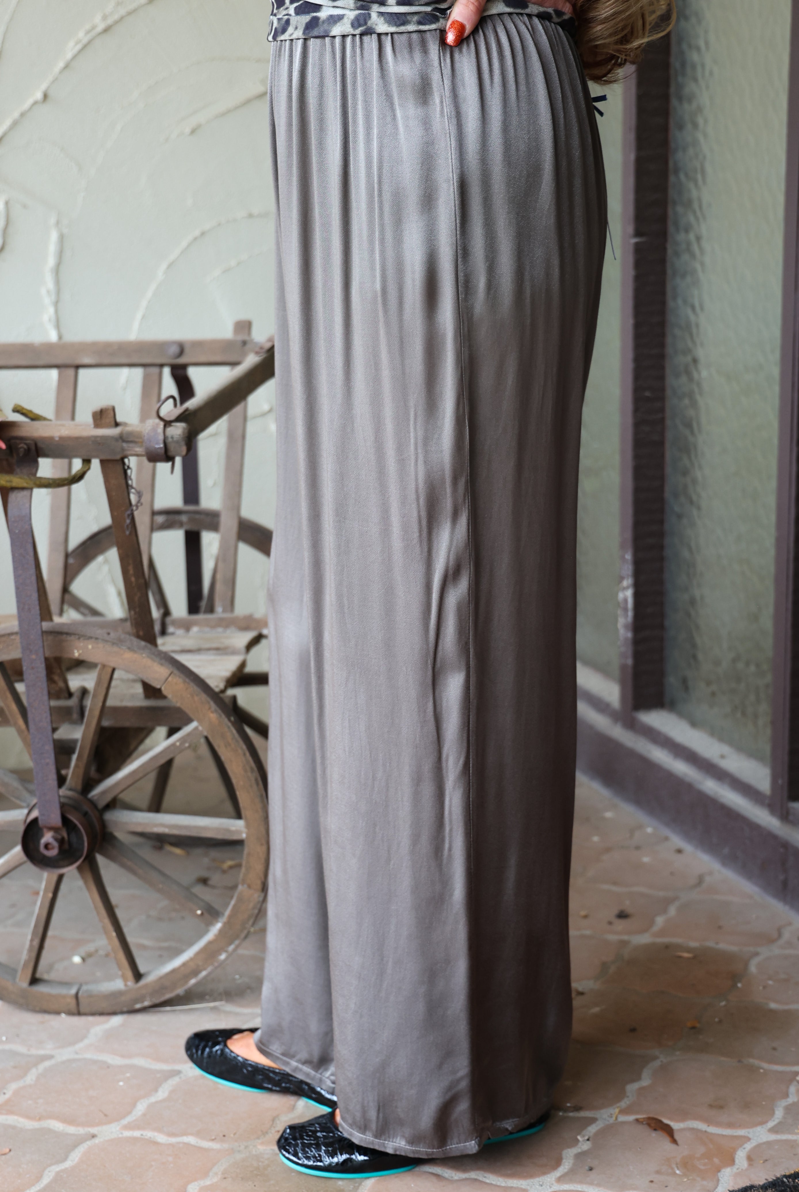 Tempo Paris Satin Wide Leg Pants In Fandango-Pants-Tempo Paris-Deja Nu Boutique, Women's Fashion Boutique in Lampasas, Texas