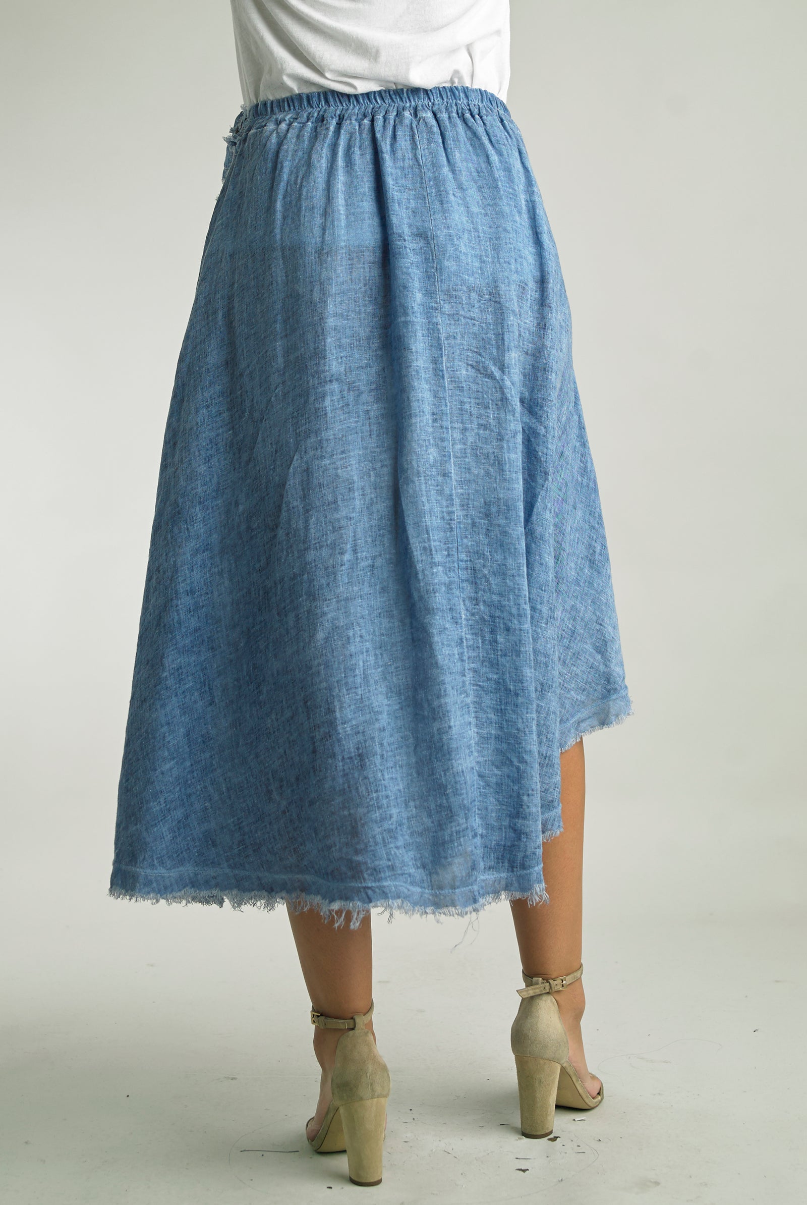 Tempo Paris Washable Linen Skirt – Effortless & Chic Style-Skirts-Tempo Paris-Deja Nu Boutique, Women's Fashion Boutique in Lampasas, Texas