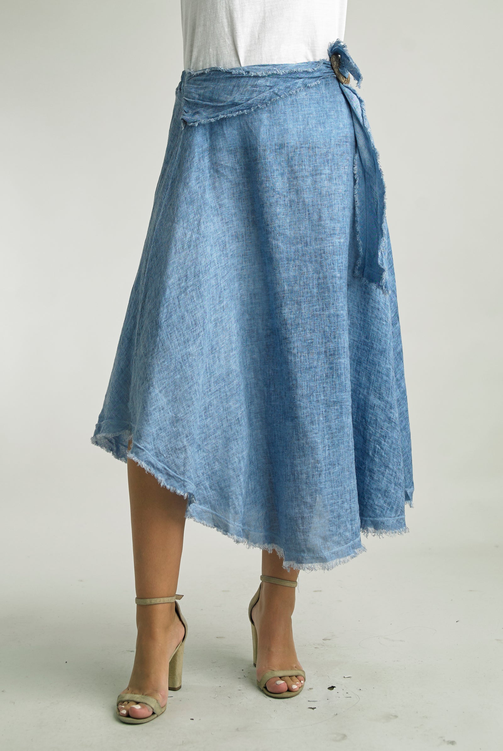 Tempo Paris Washable Linen Skirt – Effortless & Chic Style-Skirts-Tempo Paris-Deja Nu Boutique, Women's Fashion Boutique in Lampasas, Texas
