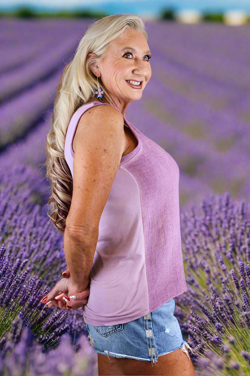 Tempo Paris Linen Front Sleeveless Tank – Chic & Lightweight-Camis/Tanks-Tempo Paris-Deja Nu Boutique, Women's Fashion Boutique in Lampasas, Texas