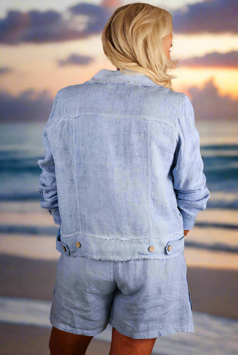 Tempo Paris Linen Shorts – Lightweight & Chic Summer Essential-Shorts-Tempo Paris-Deja Nu Boutique, Women's Fashion Boutique in Lampasas, Texas