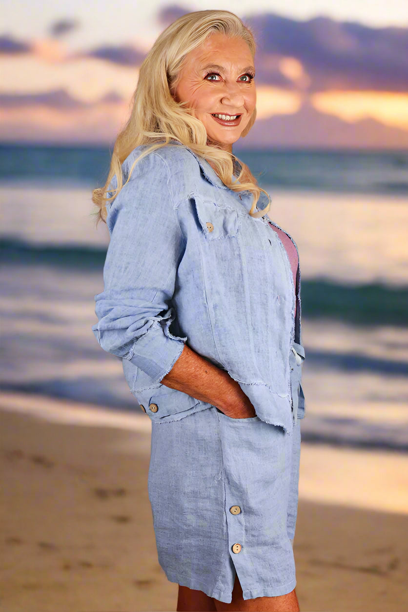 Tempo Paris Linen Shorts – Lightweight & Chic Summer Essential-Shorts-Tempo Paris-Deja Nu Boutique, Women's Fashion Boutique in Lampasas, Texas