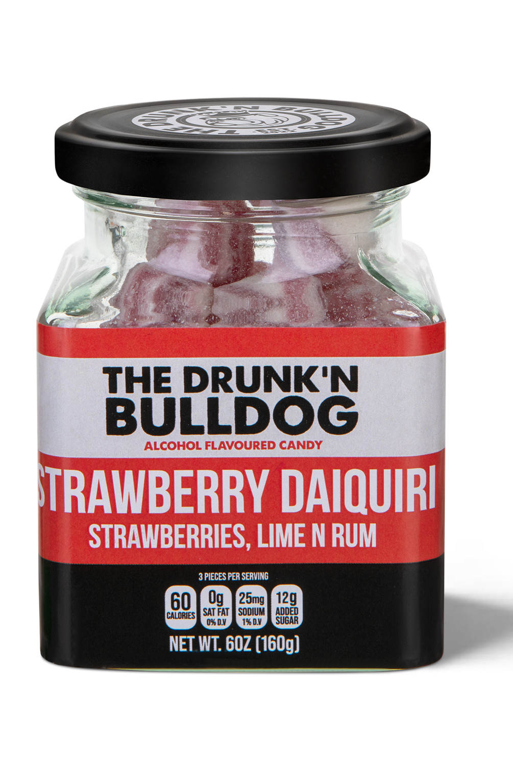 The Drunk’n Bulldog – Strawberry Daiquiri Hard Candy, 6oz Jar-candy-Sweet Snob-Deja Nu Boutique, Women's Fashion Boutique in Lampasas, Texas