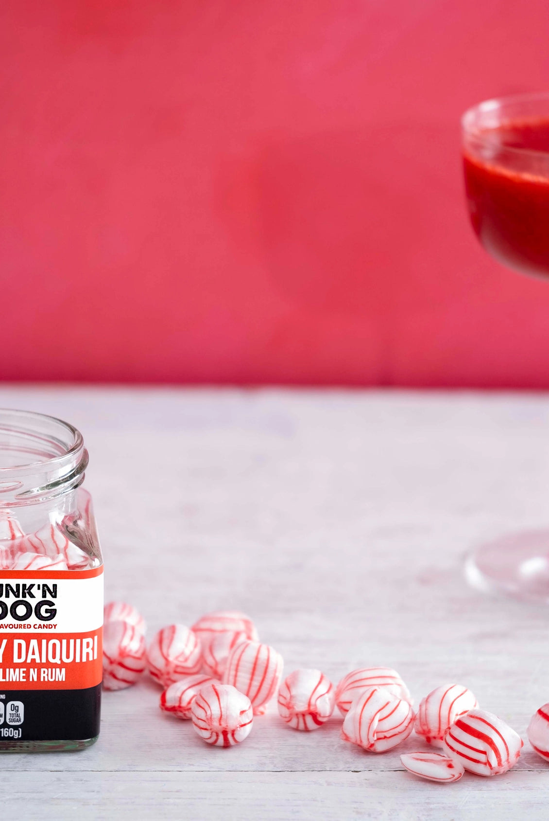 The Drunk’n Bulldog – Strawberry Daiquiri Hard Candy, 6oz Jar-candy-Sweet Snob-Deja Nu Boutique, Women's Fashion Boutique in Lampasas, Texas