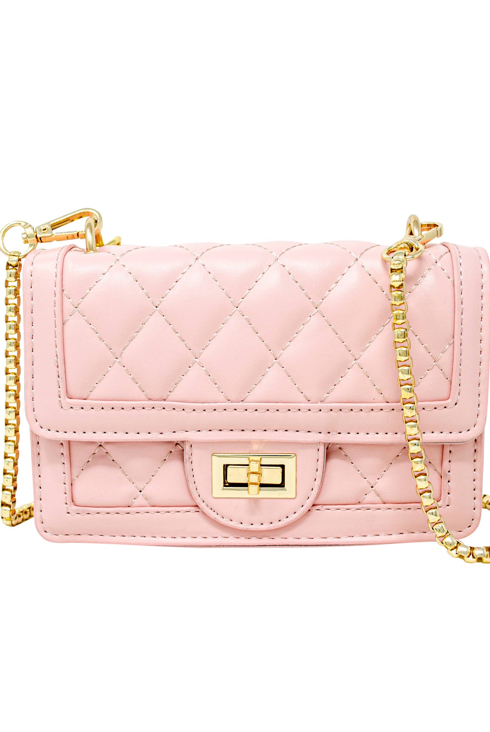 Tiny Treats and ZOMI GEMS Classic Quilted Large Pink Flap Handbag-Kids Handbag-Tiny Treats and ZOMI GEMS-Deja Nu Boutique, Women's Fashion Boutique in Lampasas, Texas