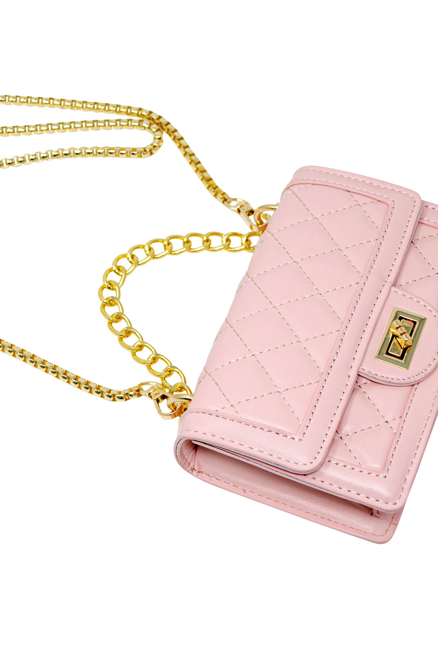 Tiny Treats and ZOMI GEMS Classic Quilted Large Pink Flap Handbag-Kids Handbag-Tiny Treats and ZOMI GEMS-Deja Nu Boutique, Women's Fashion Boutique in Lampasas, Texas