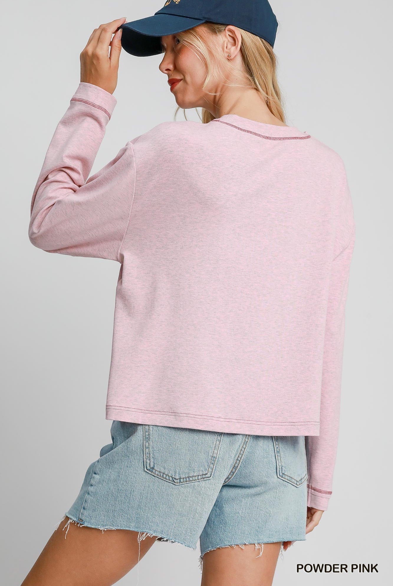 Umgee Powder Pink Modal Round Neck Basic Top-Tops-Umgee-Deja Nu Boutique, Women's Fashion Boutique in Lampasas, Texas