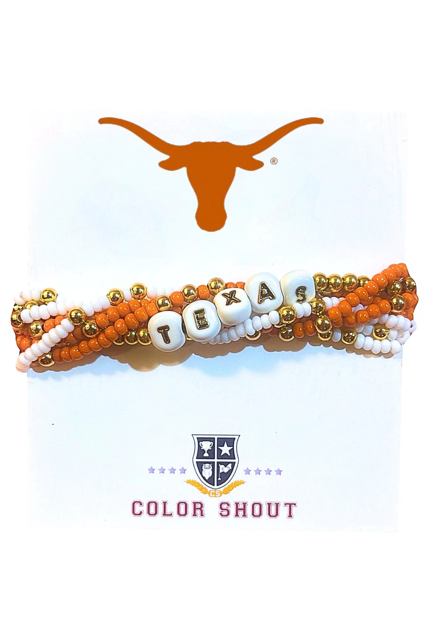 University Of Texas “Lucky 7” Stack Bracelets-Bracelets-Color Shout-Deja Nu Boutique, Women's Fashion Boutique in Lampasas, Texas