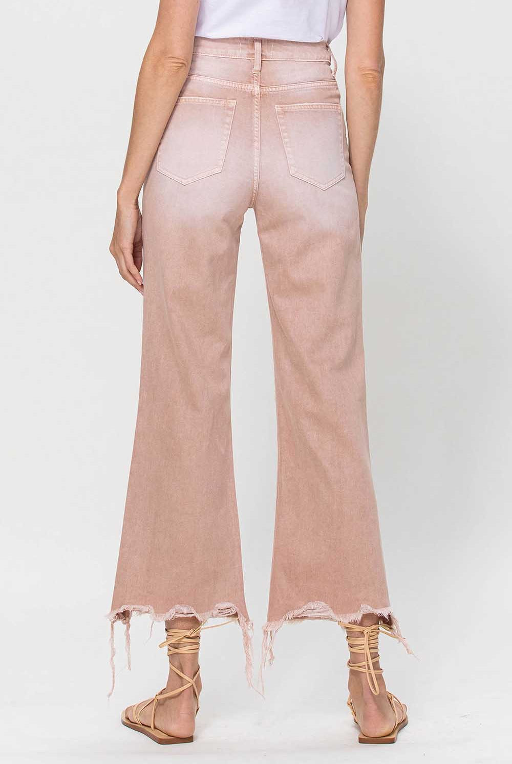 Vervet by Flying Monkey 90's Vintage Super High Rise Crop Deconstructed Flare Jeans In July Song-Jeans-Vervet by Flying Monkey-Deja Nu Boutique, Women's Fashion Boutique in Lampasas, Texas