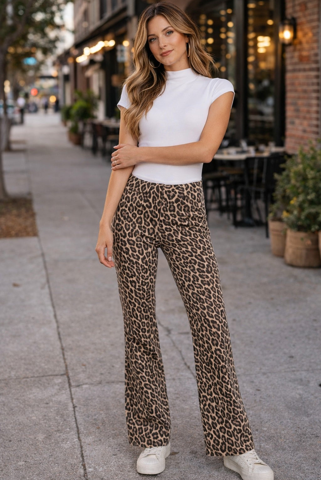 Vervet by Flying Monkey High Rise Leopard Print Vintage Flare Jeans-Jeans-Vervet by Flying Monkey-Deja Nu Boutique, Women's Fashion Boutique in Lampasas, Texas