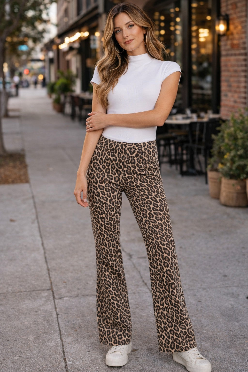 Vervet by Flying Monkey High Rise Leopard Print Vintage Flare Jeans-Jeans-Vervet by Flying Monkey-Deja Nu Boutique, Women's Fashion Boutique in Lampasas, Texas