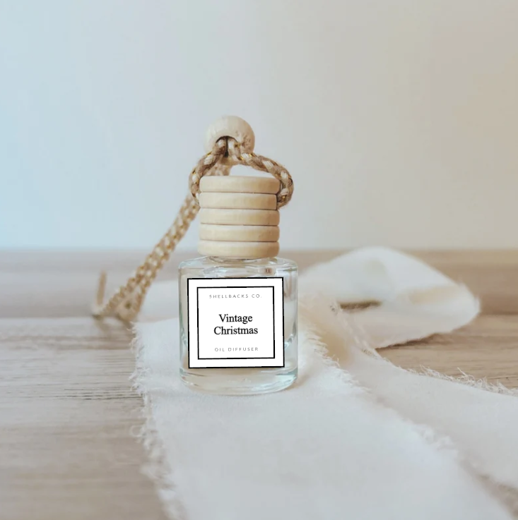 Vintage Christmas Hanging Car Freshener Diffuser-Car Diffuser-Prairie Chicken Sticker Shop & Gifts-Deja Nu Boutique, Women's Fashion Boutique in Lampasas, Texas