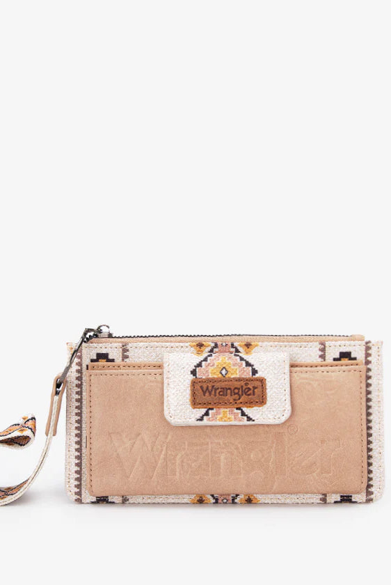 WG139-W013JN Wrangler Aztec Print Bi-Fold Wallet Wristlet-Handbags, Wallets & Cases-Wrangler-Deja Nu Boutique, Women's Fashion Boutique in Lampasas, Texas