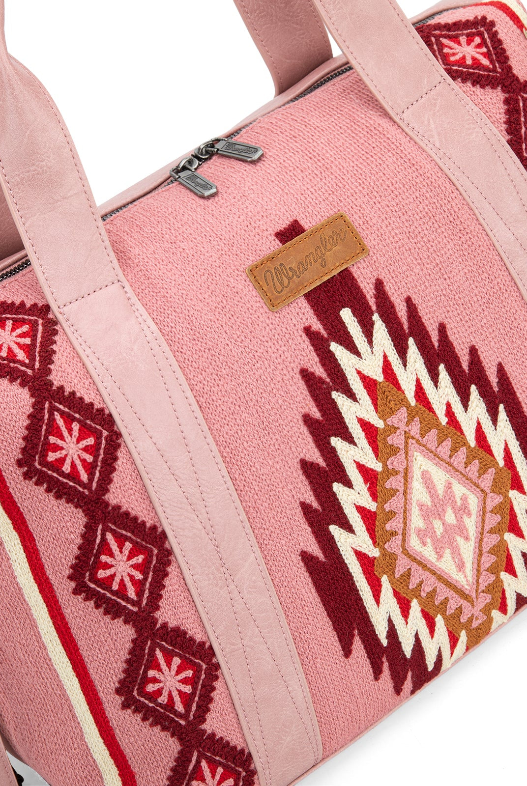 WG174-5110 Wrangler Southwestern Print Duffle Bag In Hot Pink Or Jean-Handbags, Wallets & Cases-Wrangler-Deja Nu Boutique, Women's Fashion Boutique in Lampasas, Texas