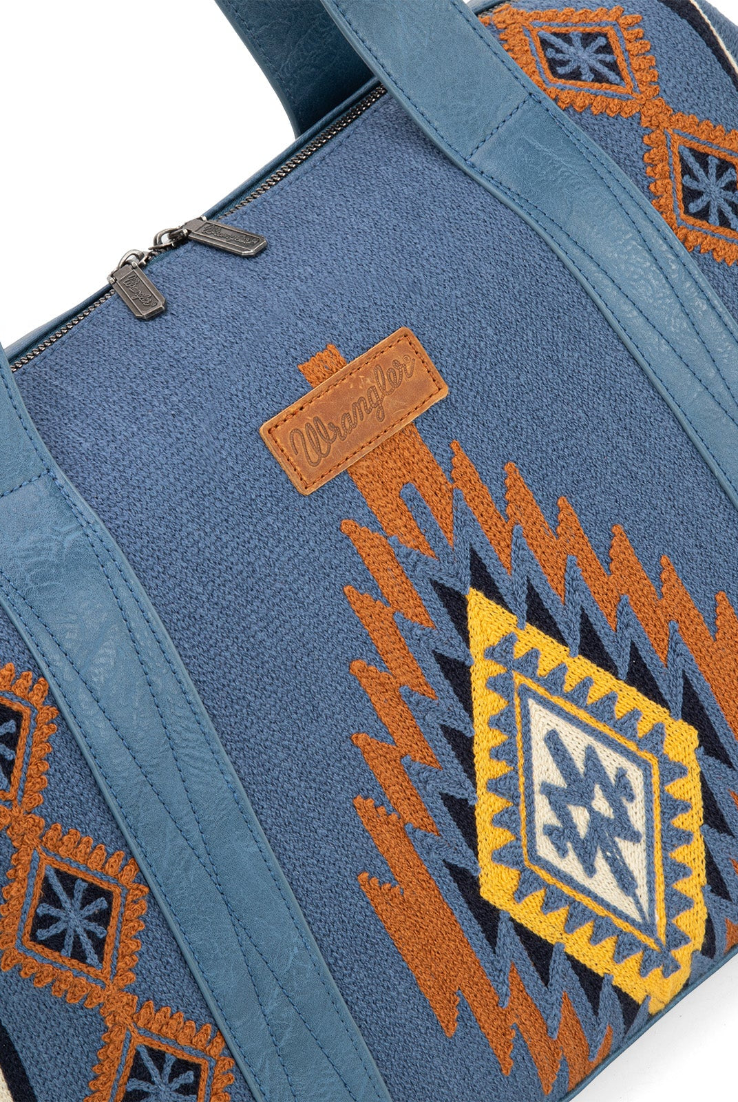 WG174-5110 Wrangler Southwestern Print Duffle Bag In Hot Pink Or Jean-Handbags, Wallets & Cases-Wrangler-Deja Nu Boutique, Women's Fashion Boutique in Lampasas, Texas