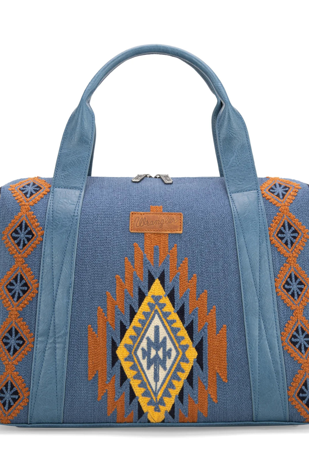WG174-5110 Wrangler Southwestern Print Duffle Bag In Hot Pink Or Jean-Handbags, Wallets & Cases-Wrangler-Deja Nu Boutique, Women's Fashion Boutique in Lampasas, Texas