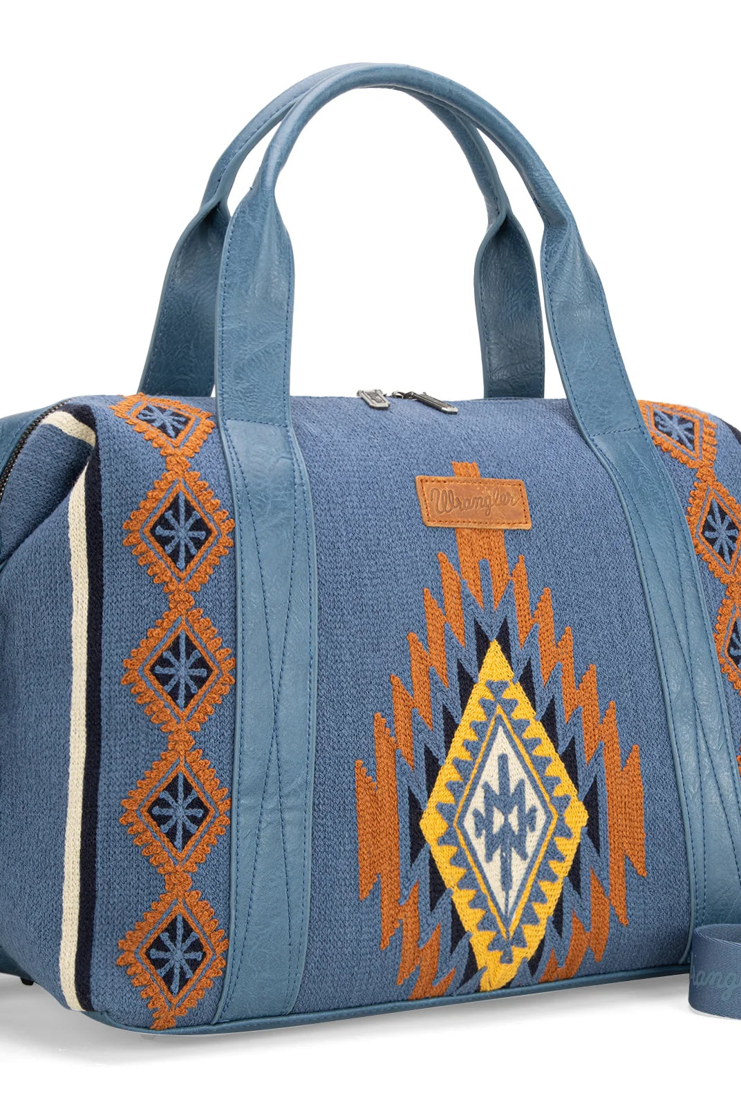 WG174-5110 Wrangler Southwestern Print Duffle Bag In Hot Pink Or Jean-Handbags, Wallets & Cases-Wrangler-Deja Nu Boutique, Women's Fashion Boutique in Lampasas, Texas