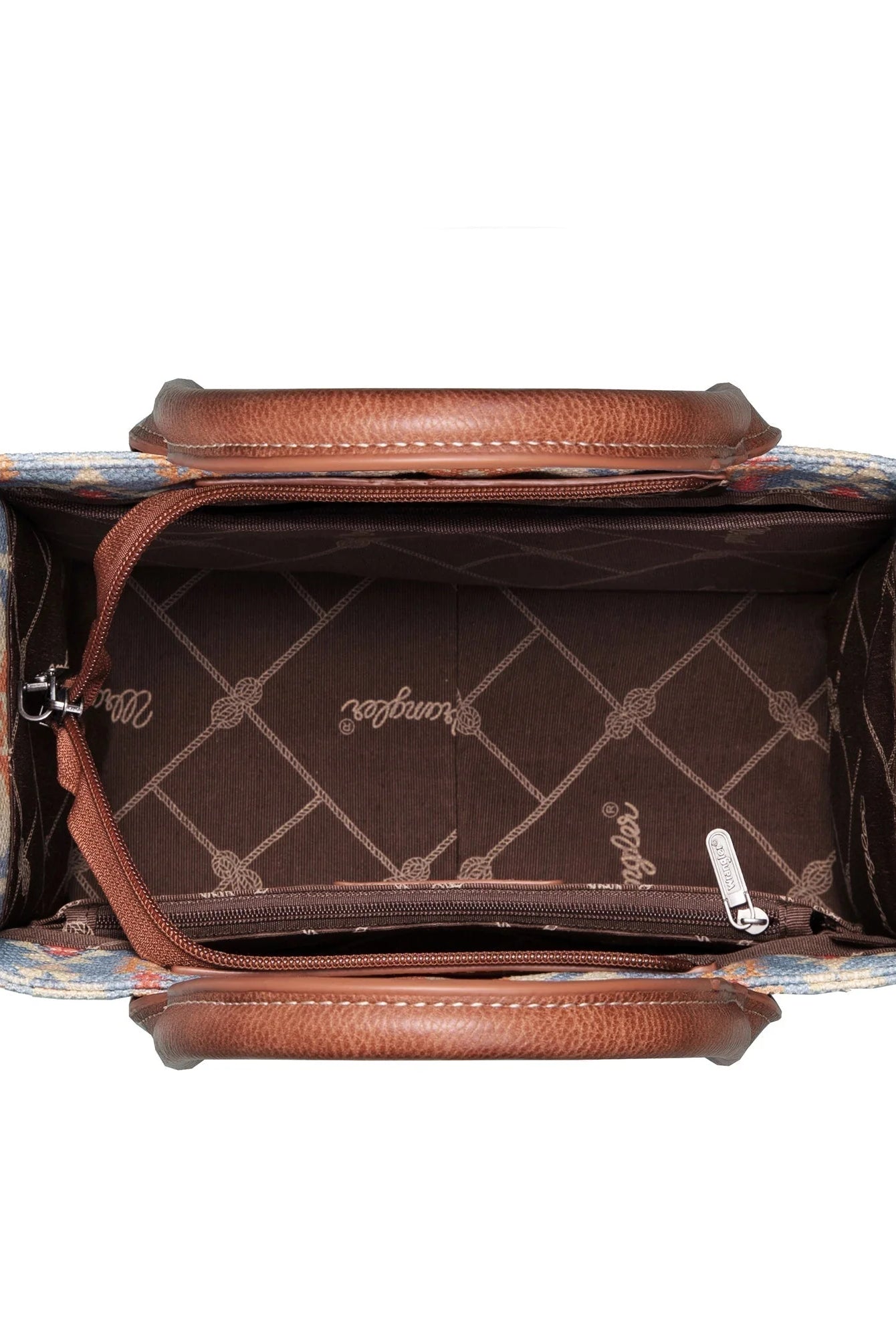 WG2202-8120SBR Wrangler Southwestern Print Small Canvas Tote/Crossbody-Handbags, Wallets & Cases-Wrangler-Deja Nu Boutique, Women's Fashion Boutique in Lampasas, Texas