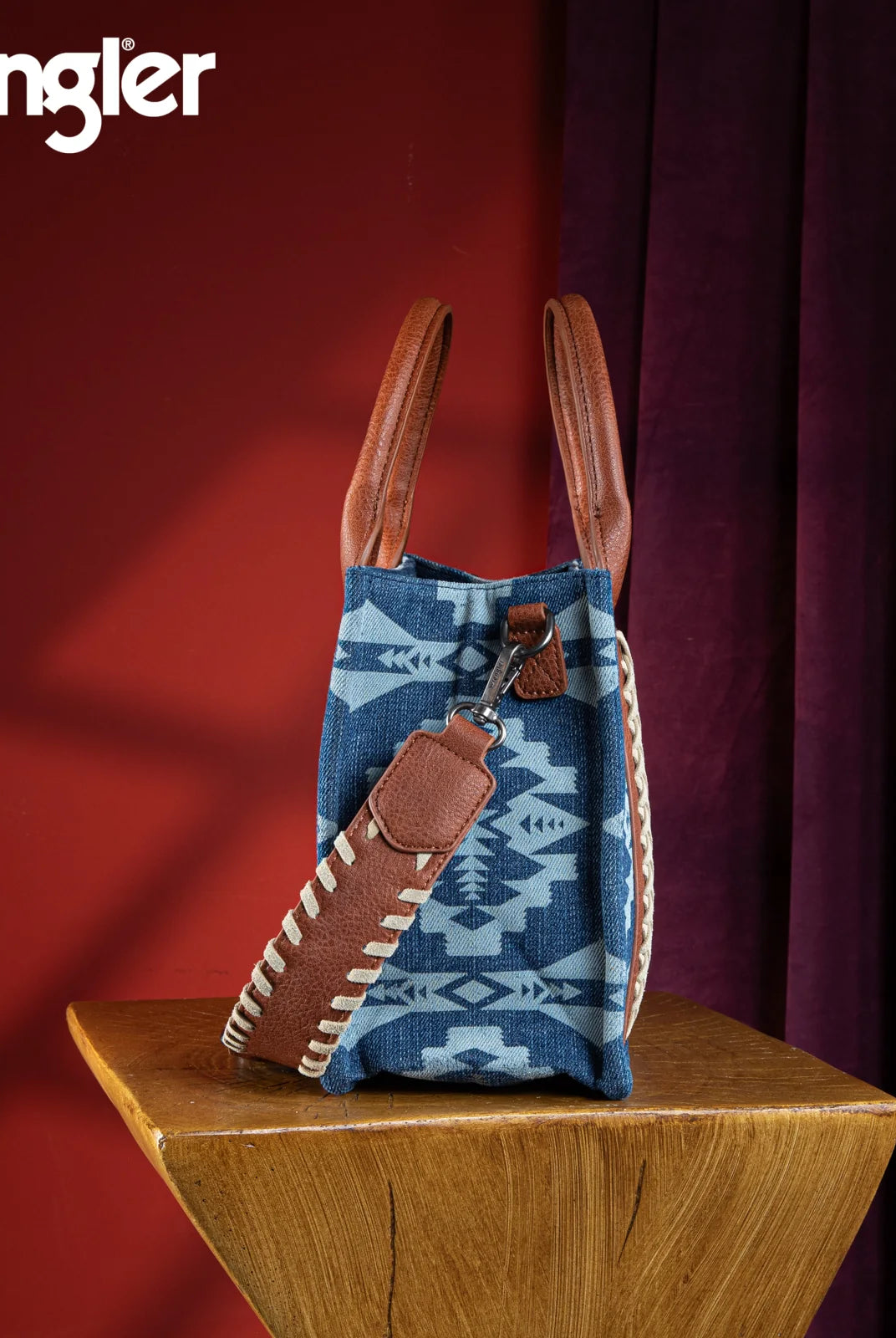 WG2212-W0051 Wrangler Southwestern Art Print Dual Pouch Wristlet -Jean-Handbags, Wallets & Cases-Wrangler-Deja Nu Boutique, Women's Fashion Boutique in Lampasas, Texas