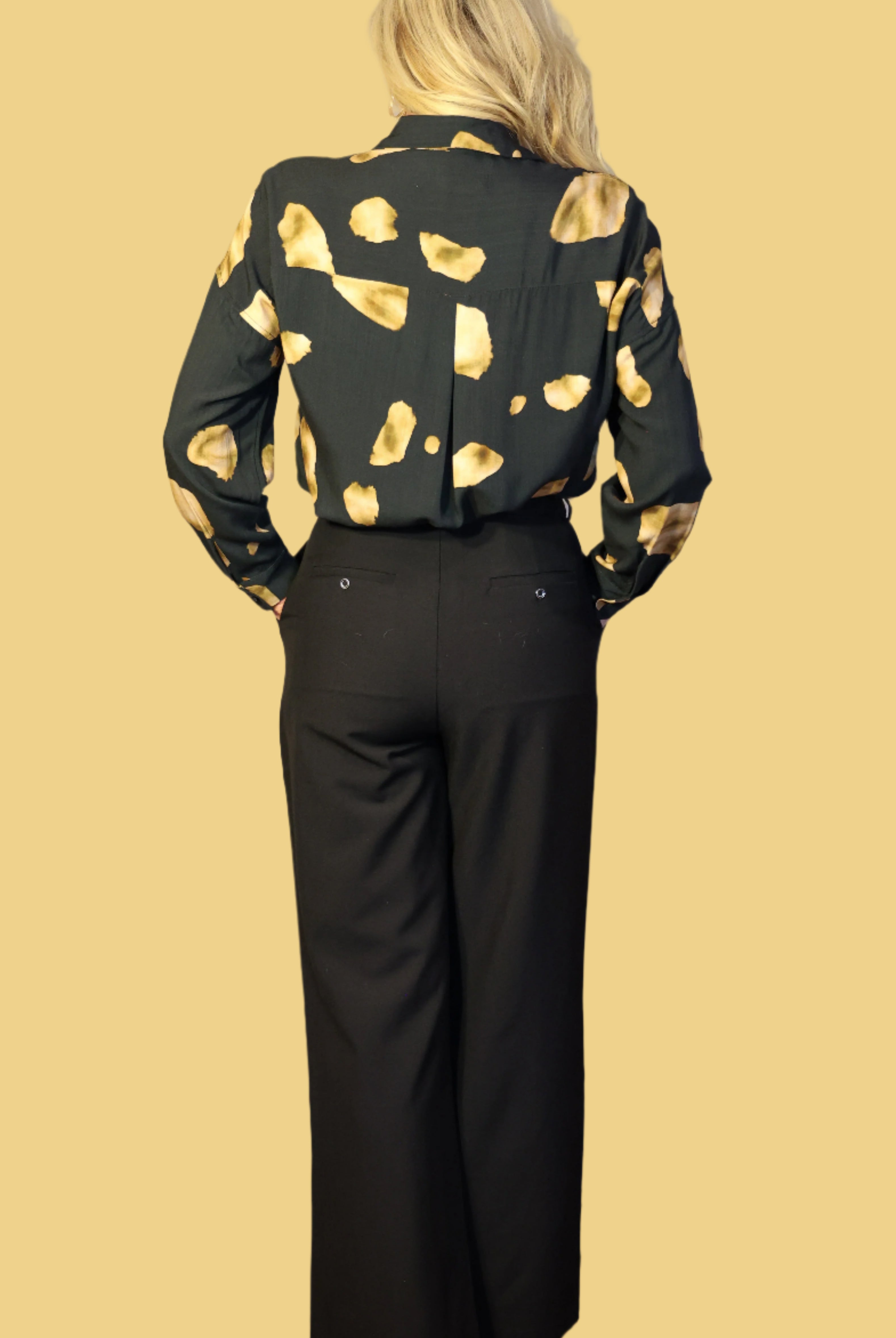 Wild Pony Black Crepe Trousers-Pants-Wild Pony-Deja Nu Boutique, Women's Fashion Boutique in Lampasas, Texas