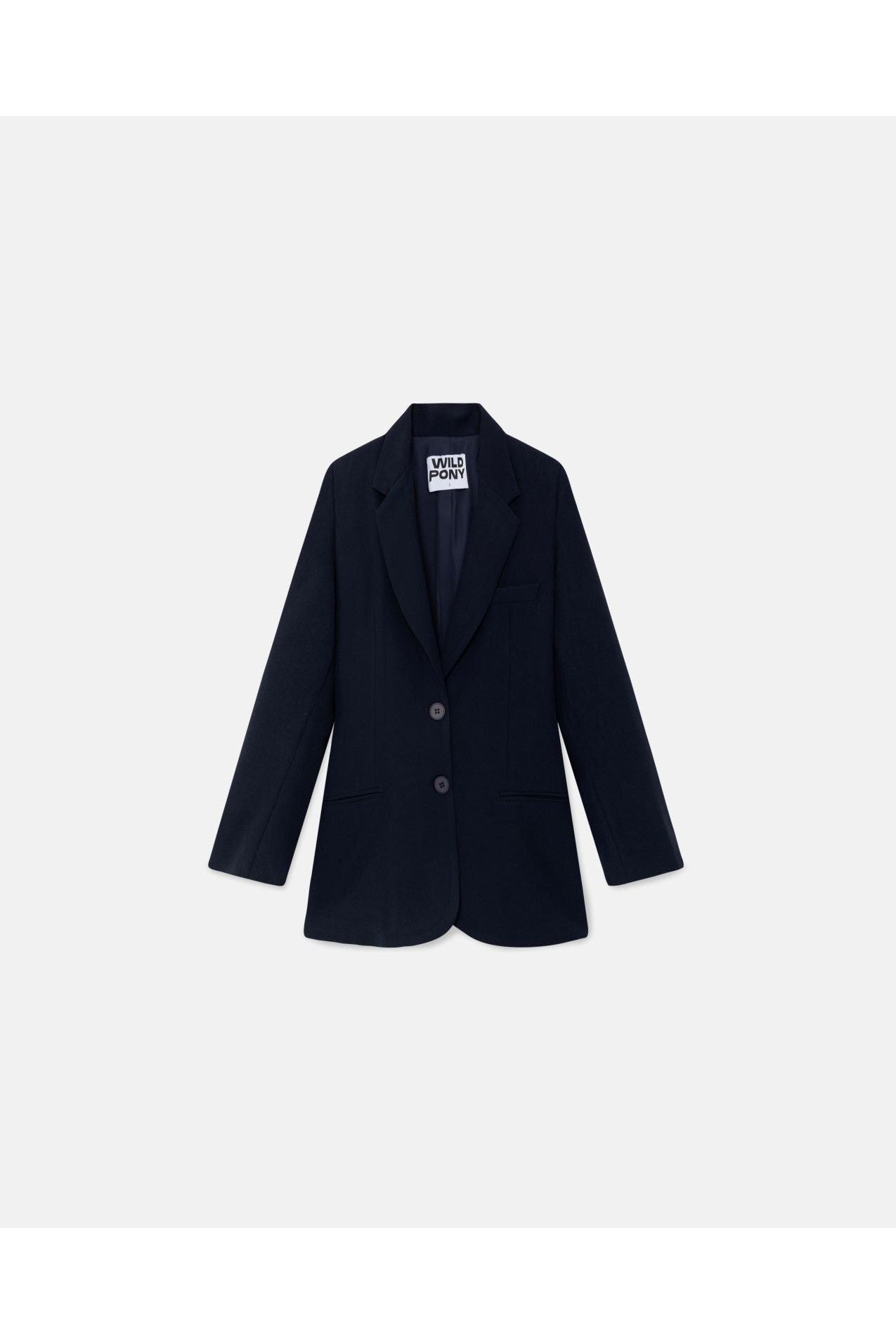 Wild Pony Navy Crepe Blazer-Blazers-Wild Pony-Deja Nu Boutique, Women's Fashion Boutique in Lampasas, Texas
