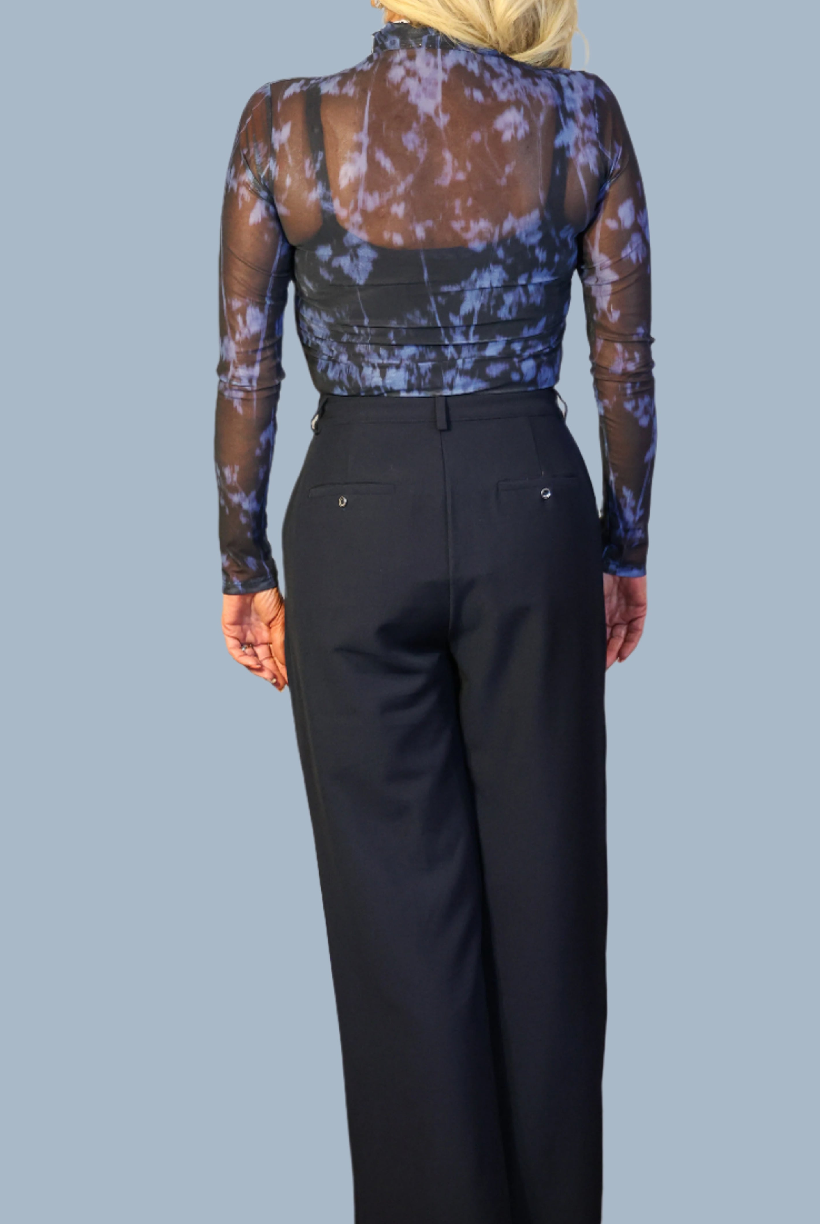 Wild Pony Navy Crepe Trouser-Pants-Wild Pony-Deja Nu Boutique, Women's Fashion Boutique in Lampasas, Texas