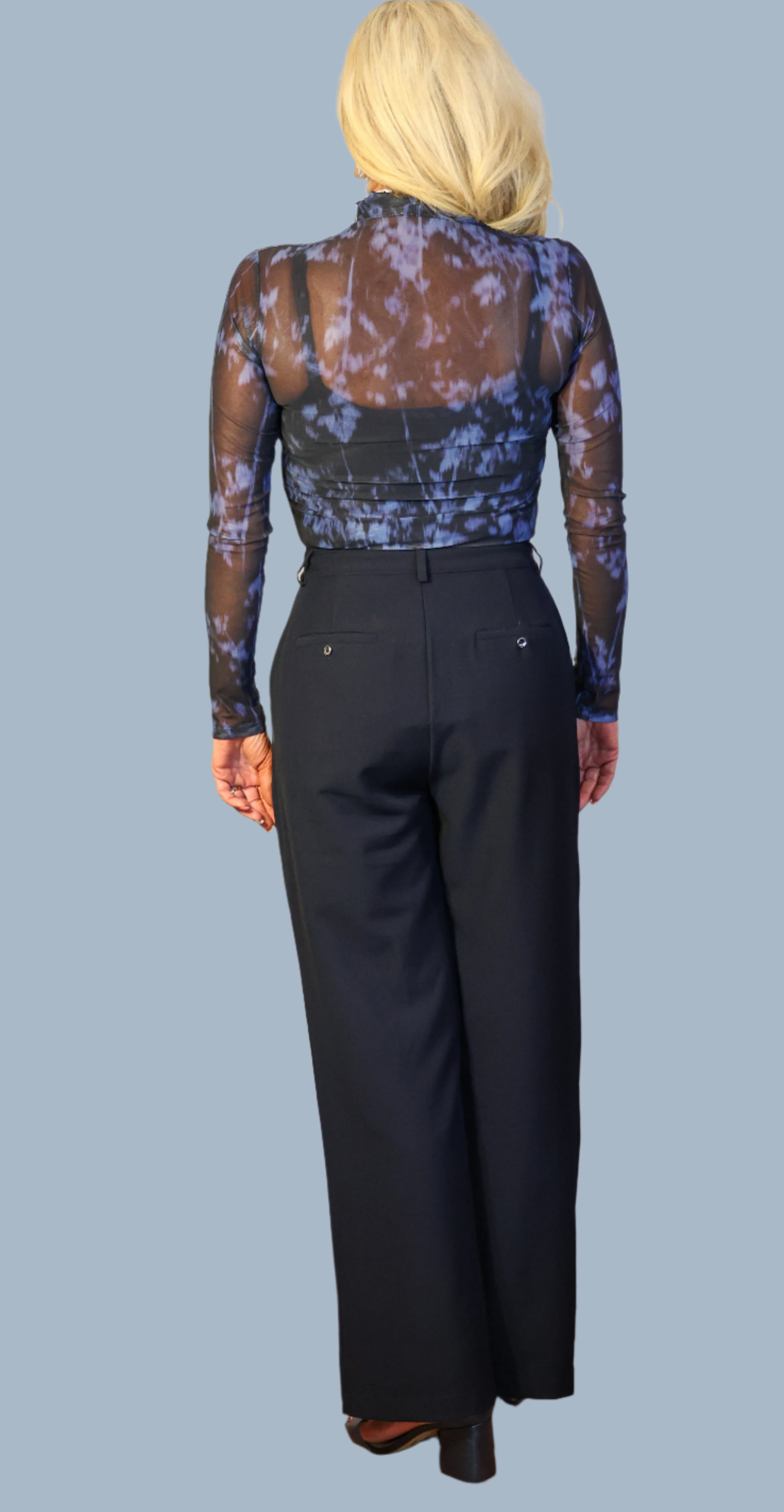 Wild Pony Navy Crepe Trouser-Pants-Wild Pony-Deja Nu Boutique, Women's Fashion Boutique in Lampasas, Texas