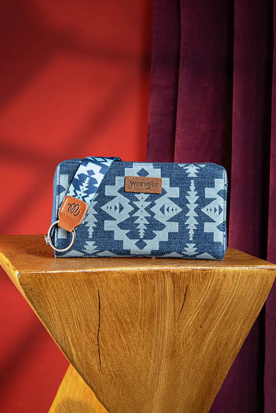 Wrangler Southwestern Art Print Wallet -Jean-Handbags, Wallets & Cases-Wrangler-Deja Nu Boutique, Women's Fashion Boutique in Lampasas, Texas