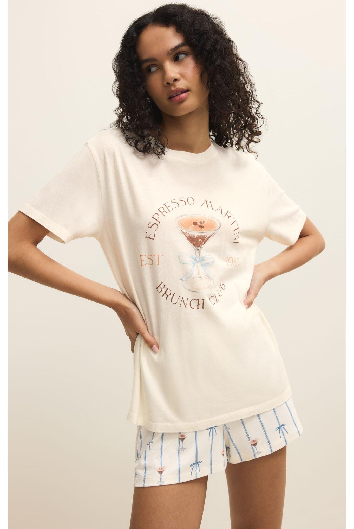 Z SUPPLY Lounge Espresso Martini Boyfriend Tee – Vanilla Ice-Tops-Z Supply Lounge-Deja Nu Boutique, Women's Fashion Boutique in Lampasas, Texas