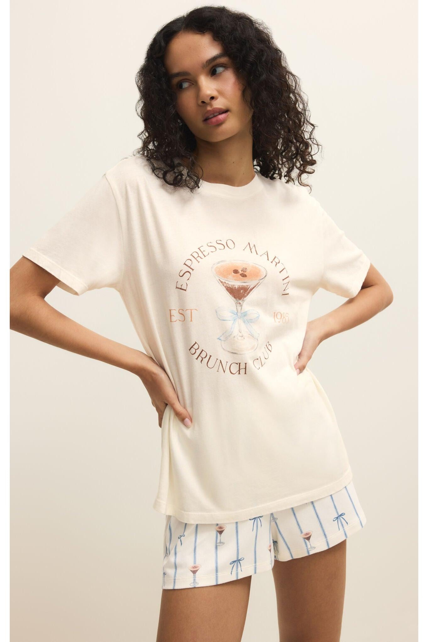 Z SUPPLY Lounge Espresso Martini Boyfriend Tee – Vanilla Ice-Tops-Z Supply Lounge-Deja Nu Boutique, Women's Fashion Boutique in Lampasas, Texas