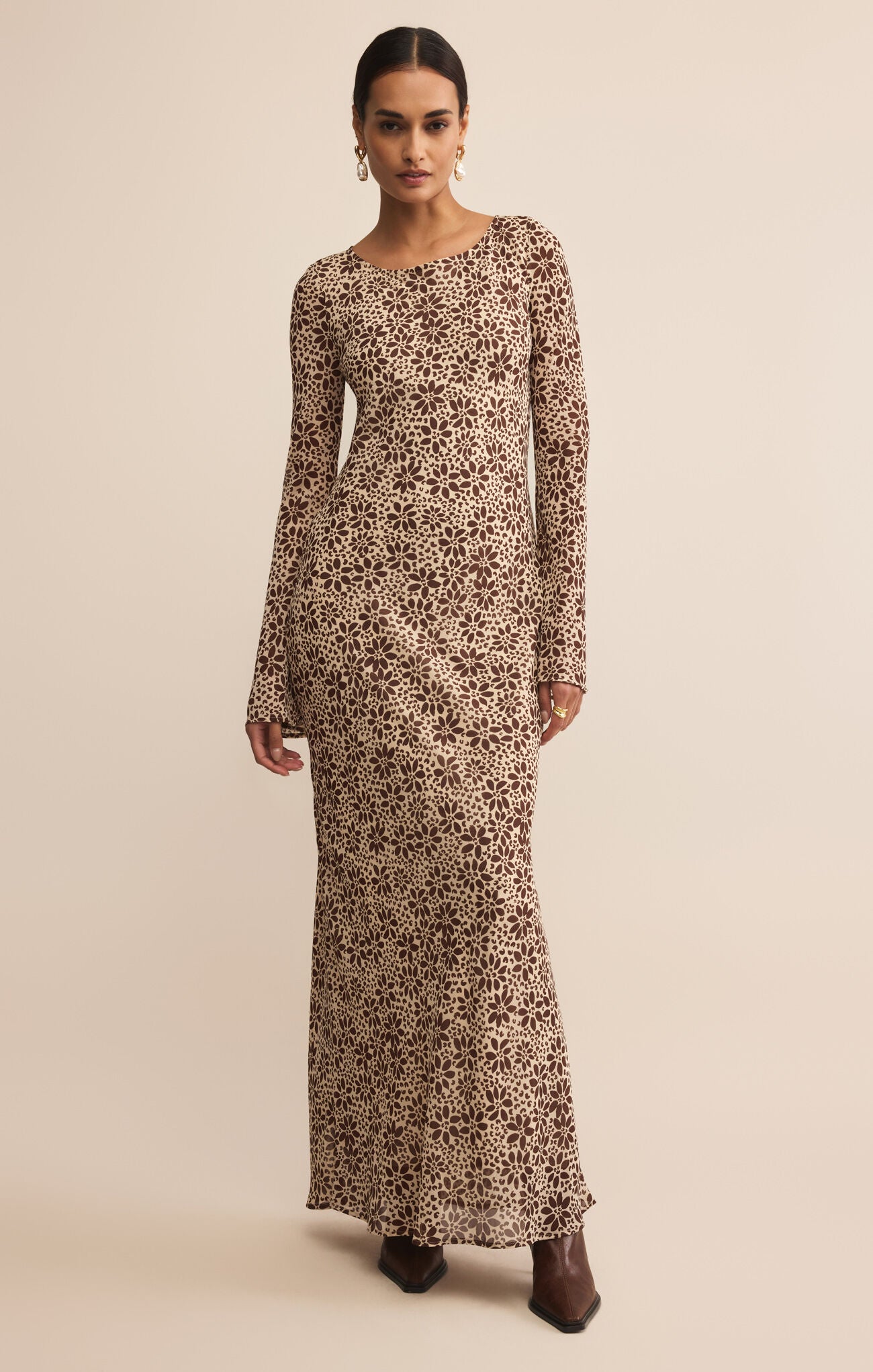 Z Supply Campbell Floral Maxi Dress in Chocolate Cherry-Dresses-Z Supply-Deja Nu Boutique, Women's Fashion Boutique in Lampasas, Texas