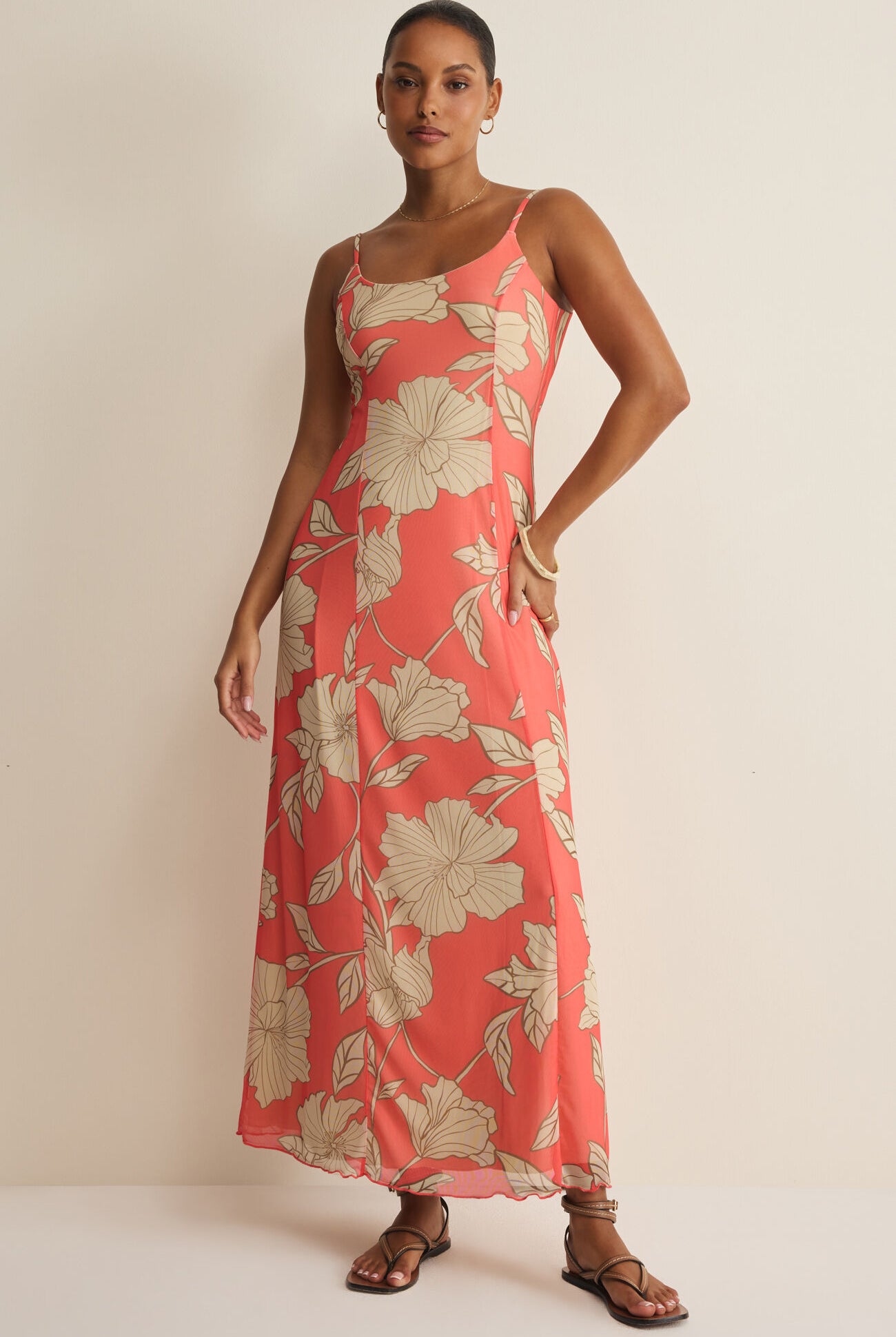 Z Supply Charisma Bloom Midi Dress in Gelato Floral-Maxi Dresses-Z Supply-Deja Nu Boutique, Women's Fashion Boutique in Lampasas, Texas