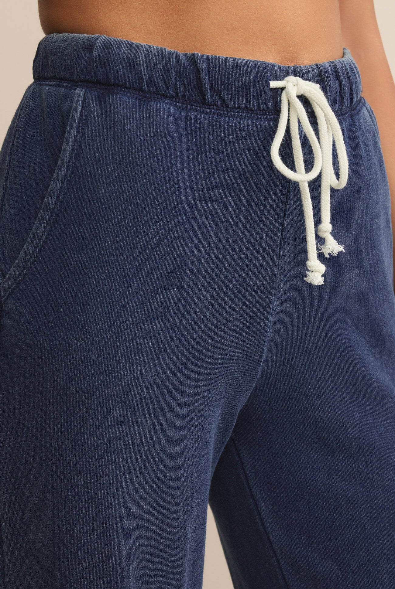 Z Supply Hunter Knit Denim Pant in Indigo-Bottoms-Z Supply-Deja Nu Boutique, Women's Fashion Boutique in Lampasas, Texas